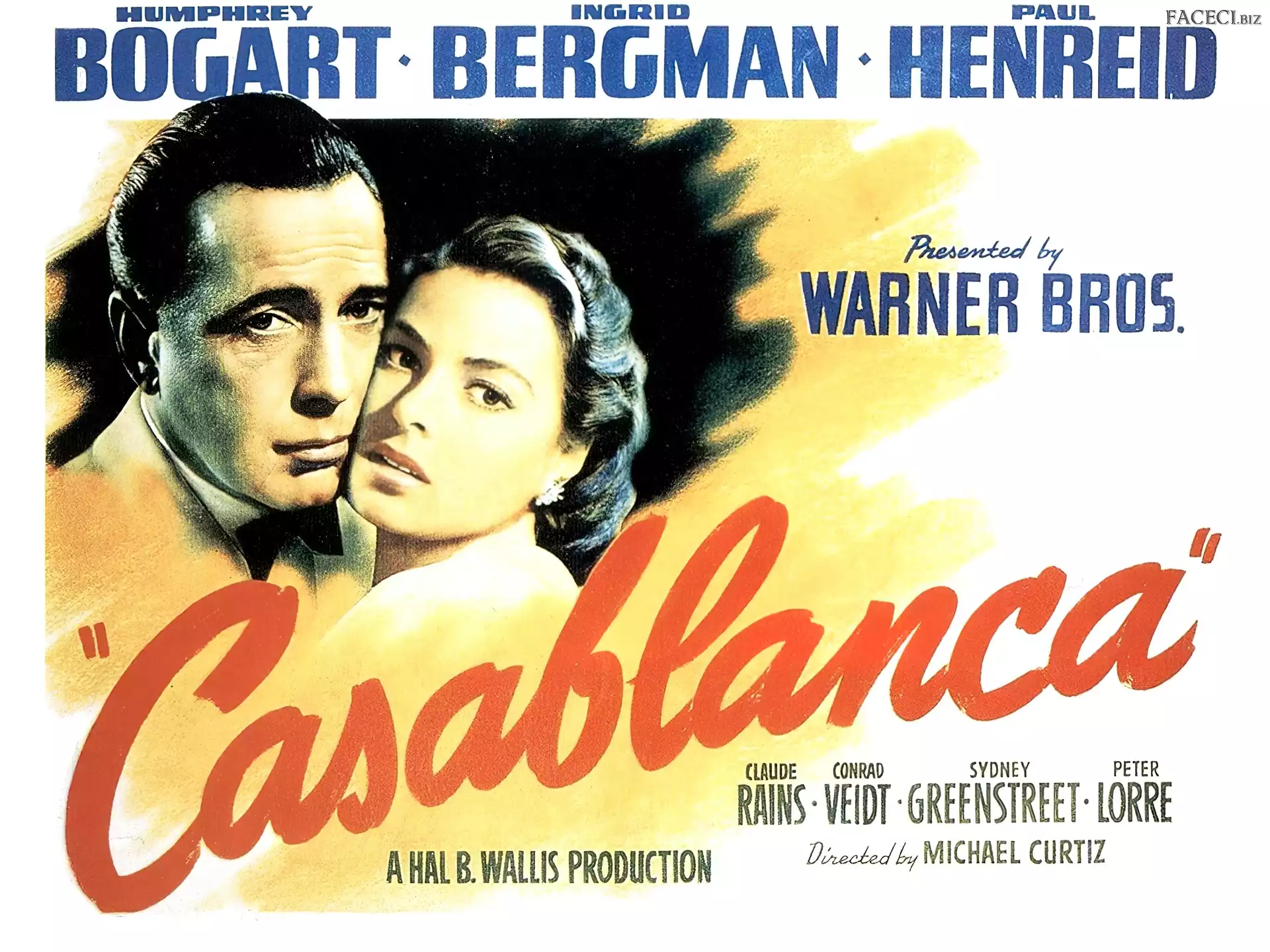 Casablanca, Humphrey Bogart, napisy, Ingrid Bergman